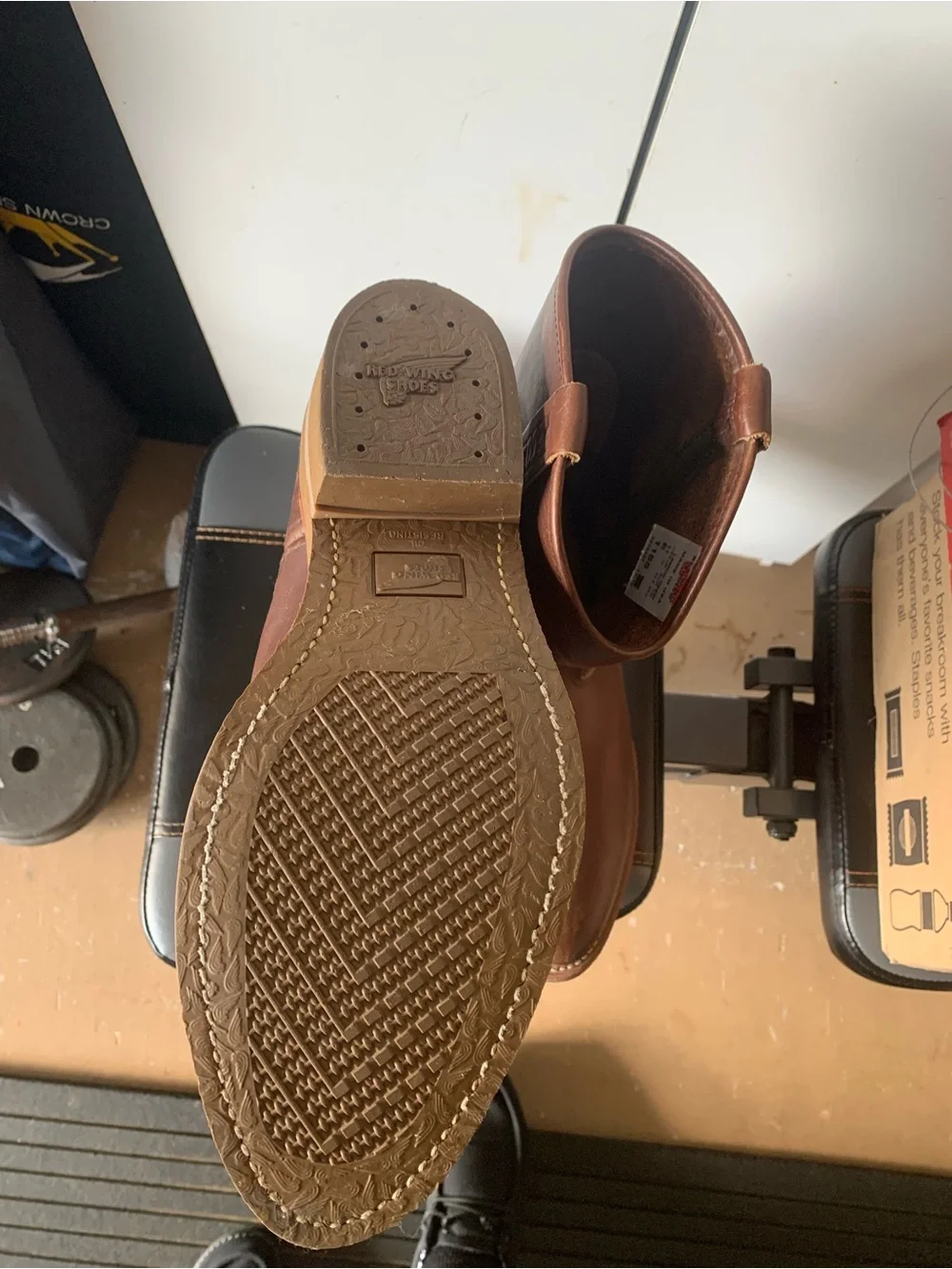 Red Wing Shoes Brown Leather Pull-On Boots
